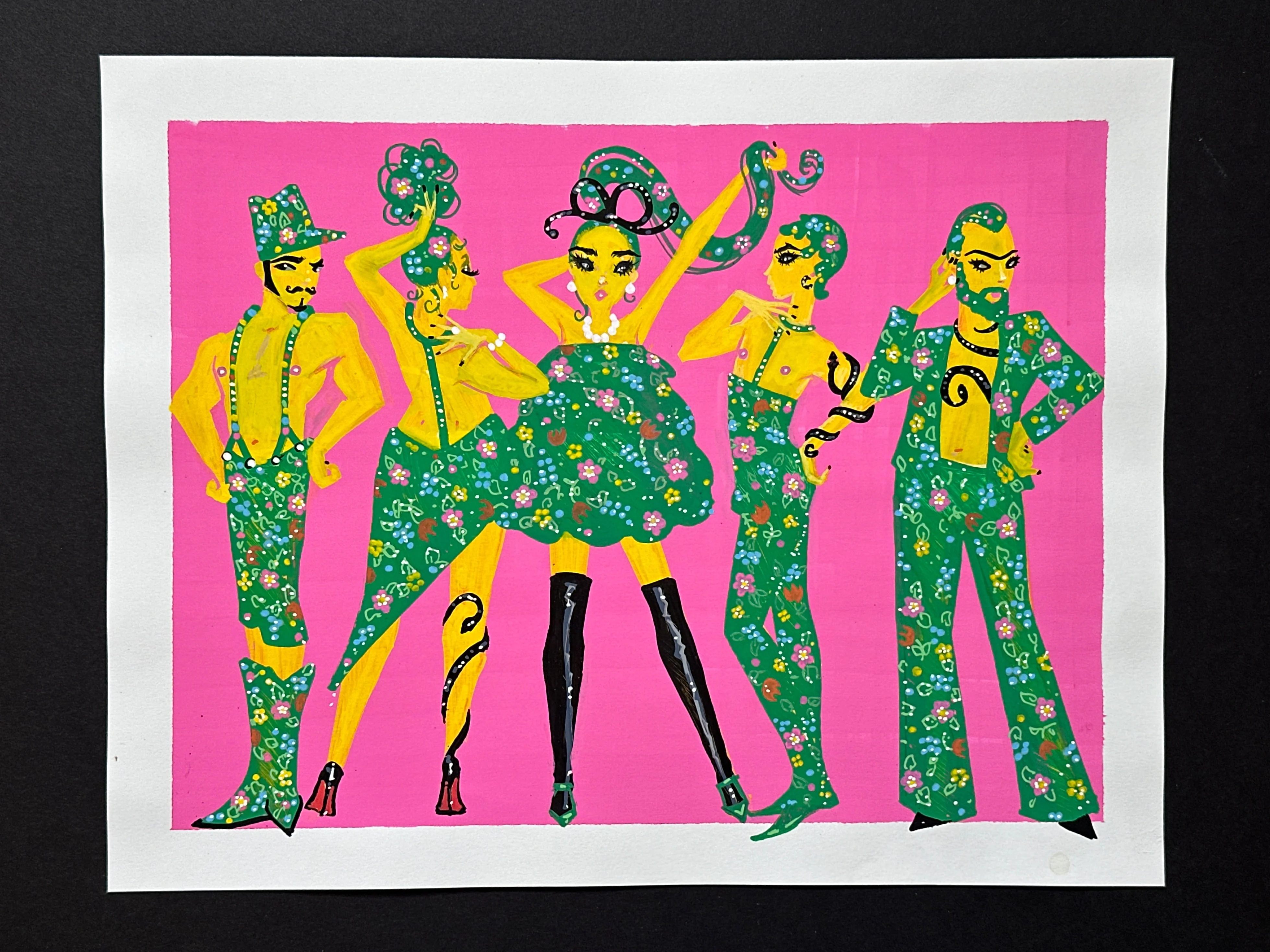 "Green Floral" Original Illustration