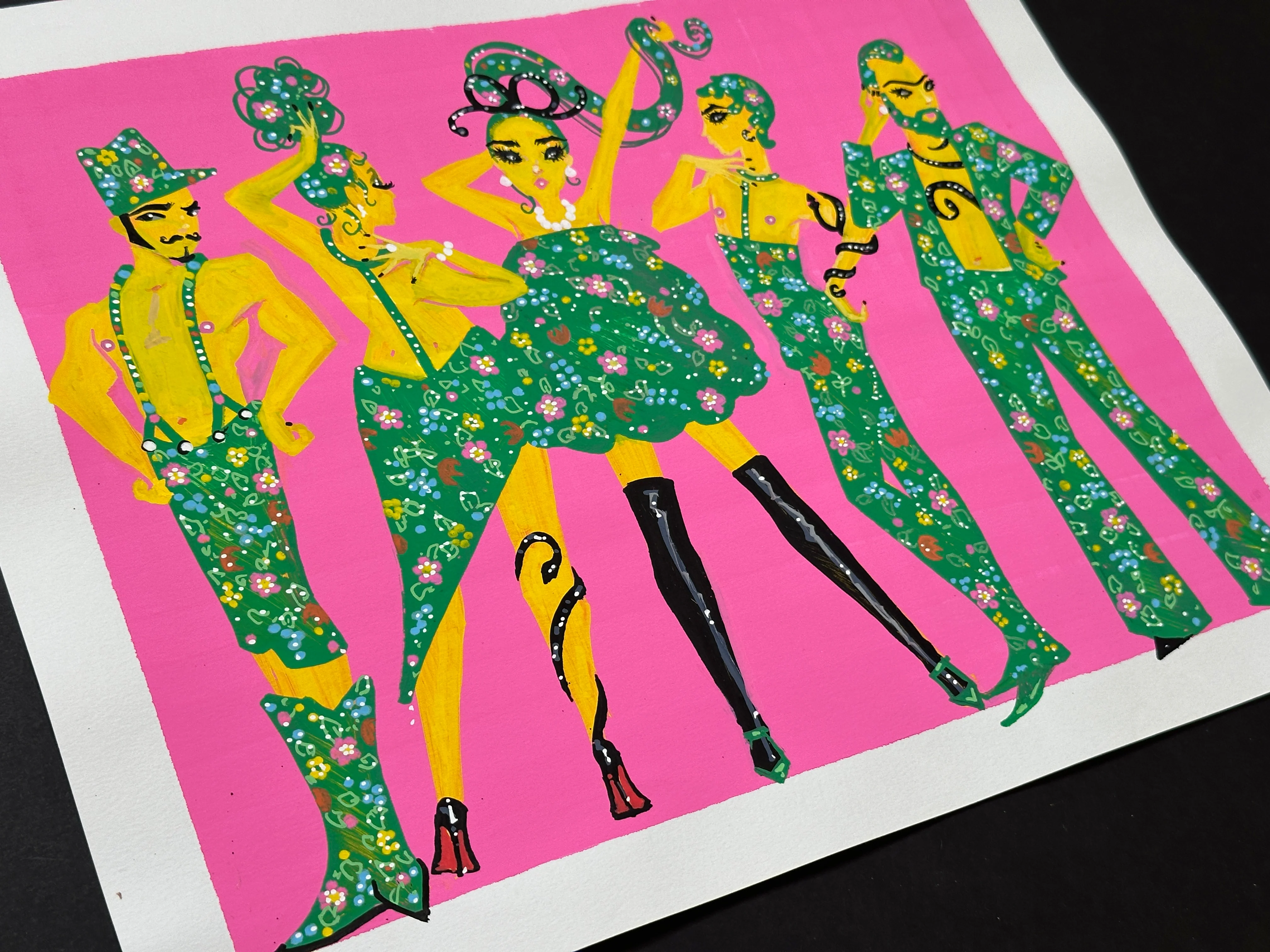 "Green Floral" Original Illustration - Image 2